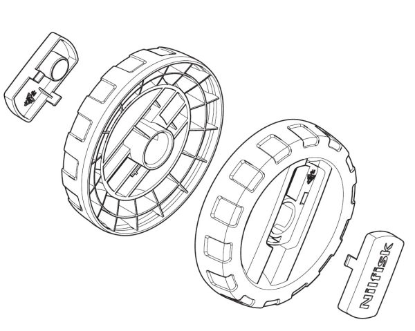NILFISK WHEEL KIT 2 PCS 31000521